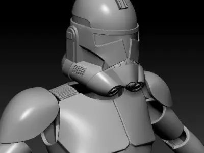 Animated Phase 2 CT 6 inch figure and Armor 3D files 3D print model