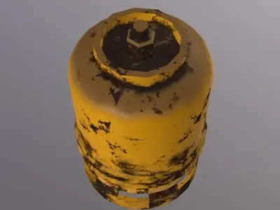 Gaz Canister Low-poly 3D model
