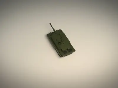 Low Poly Tank 04 Low-poly 3D model