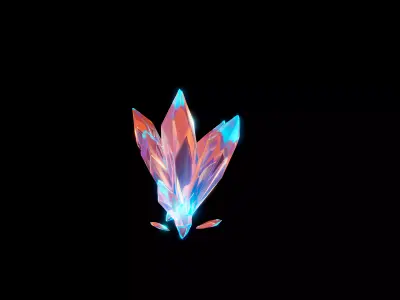 Stylized Glowing Crystal  3D model