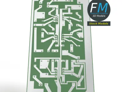 Electronic circuit 2 3D model