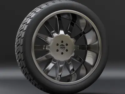 Generic car wheel N1 3D model