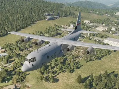 avion military plane Free low-poly 3D model