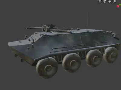 tank btr60 Low-poly 3D model