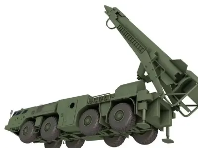 MAZ 543 Scud Missile launcher 3D model