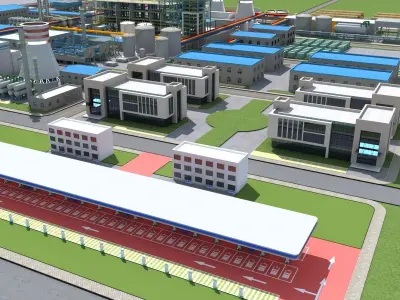 Chemical Plant 1 3D model purchase