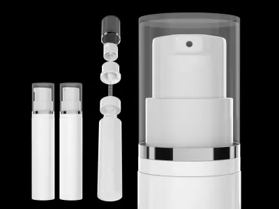 Refillable Airless Pump Bottle 3D model