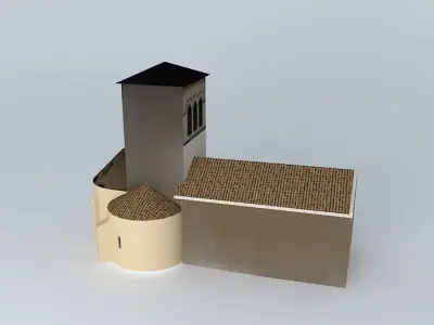 Church Montagrier Free 3D model