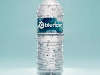 Water Plastic Bottle 3D 3D model