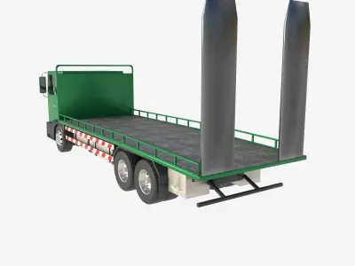 platform truck Low-poly 3D model