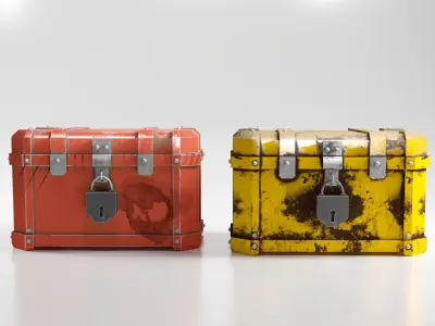 Stylized Loot Crate - Game Ready 3D Model Chest Low-poly 3D model