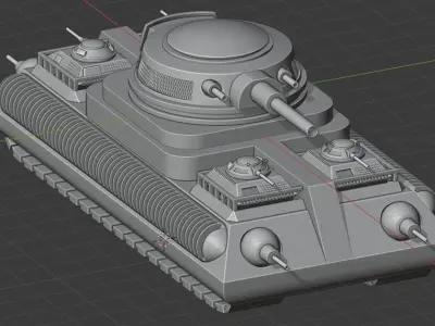 Tank model Free low-poly 3D model