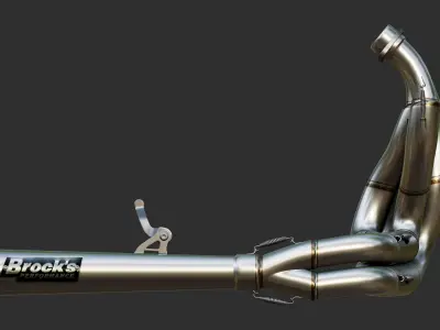 Brock Perfomance Muffler Full Exhaust GSXR1000 3D model