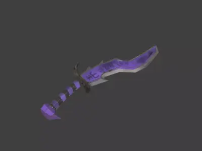 Low Poly Fantasy Sword Low-poly 3D model