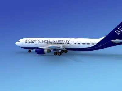 Airbus A300 Bosphorus European 3D model