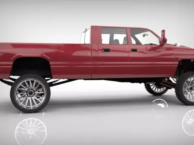 DODGE RAM LIFTED  Low-poly 3D model
