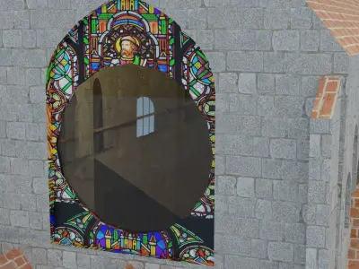 3D church modeling Free low-poly 3D model