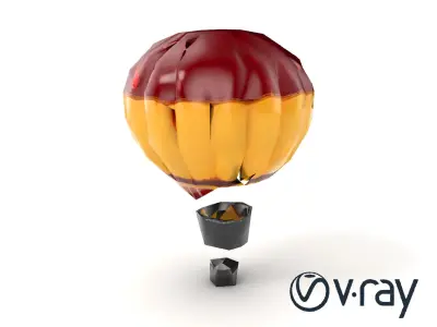 Luxurious Hot Air Balloon Classic model pack Low-poly 3D model