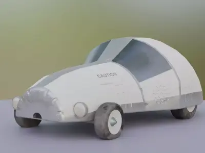 Space Car Low Poly PBR Game Series 1 Free low-poly 3D model