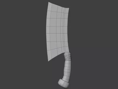 Iron Cleaver - Game Ready PBR Tool  Weapon Prop Low-poly 3D model
