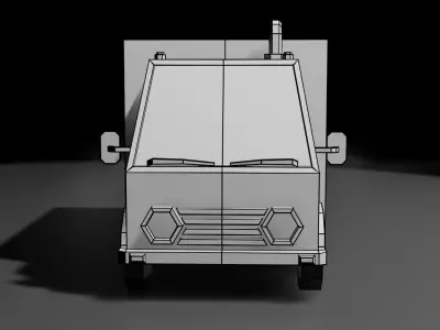 LOW POLY TRUCK delivery Low-poly 3D model