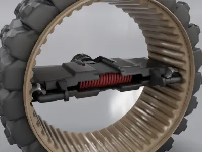 wheel Free low-poly 3D model by DCLC