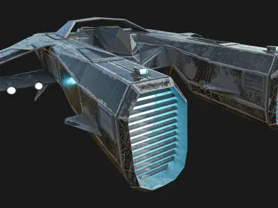 Spaceship Fighter N6 Low-poly 3D model