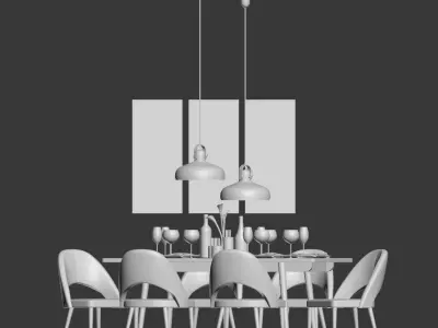 Dinning Set 16 3D model
