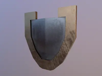 Low Poly Shield Free low-poly 3D model