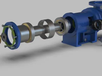 Progressing Cavity Pump 3D model