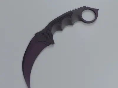 Three Low Poly CSGO Knives Pack 2 Low-poly 3D model