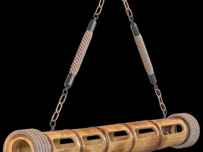 Bamboo chandelier 3D model