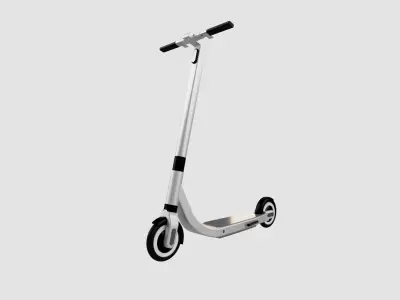 Electric Scooter Design with Parking Stand 3D model