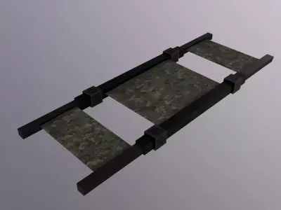 98Military Stretcher Game Ready - Low Poly 3D Model Low-poly 3D model