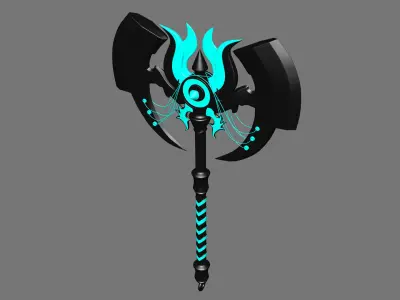 Low poly axe model Low-poly 3D model