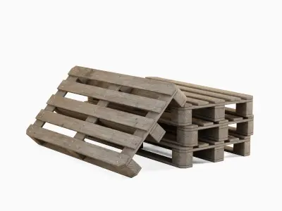 Wooden Pallet 01 3D model