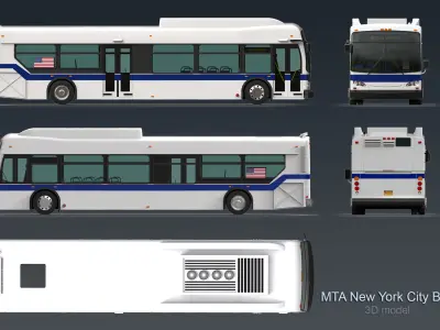 MTA New York City Bus 3D model purchase