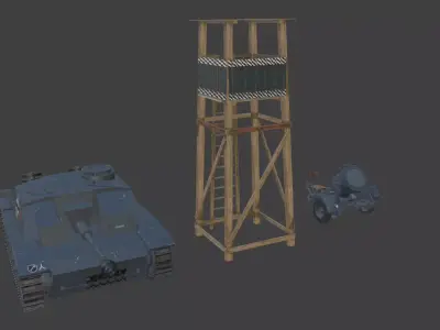 WW2 german guard pack 3D model
