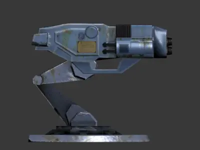 Turret spacecraft Low-poly 3D model