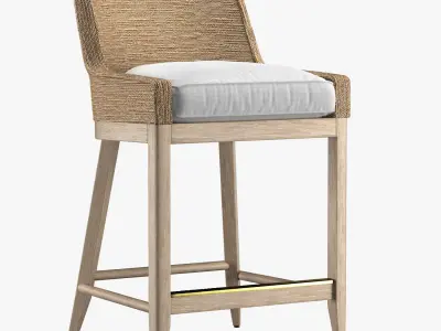 MARISOL SEAGRASS TRACK STOOL 3D model