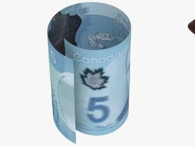 Canada 5 Dollar Wallet Money Purse 3D model
