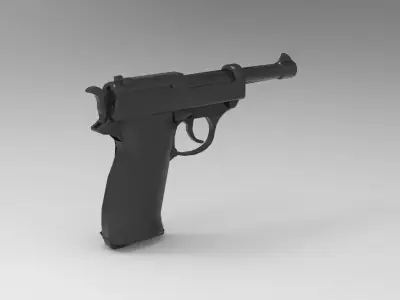 Walther P38 semi-automatic pistol  3D model