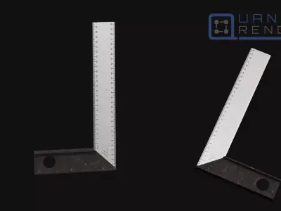 Carpenter Square 001 Low-poly 3D model