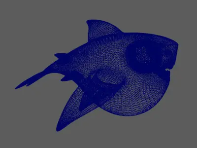 baby shark Low-poly 3D model get