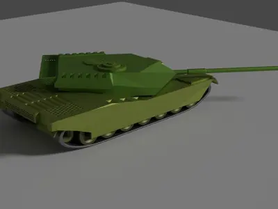 ally tank 1 Low-poly 3D model