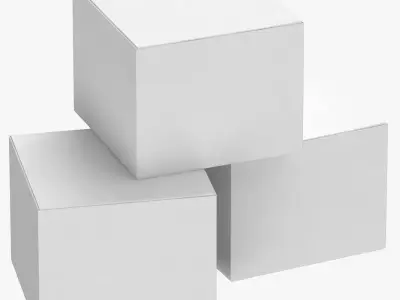 Cardboard Box Set 01 01 3D model