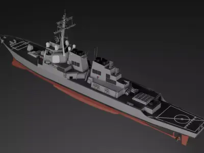 USS Arleigh Burke class destroyer 3D model