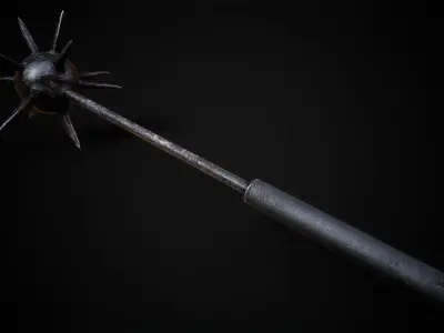 Spiked Mace Low-poly 3D model purchase