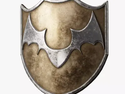 Bat Shield Low-poly 3D model