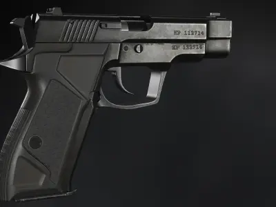 Fort-12 handgun - Model and Textures Low-poly 3D model Low-poly 3D model